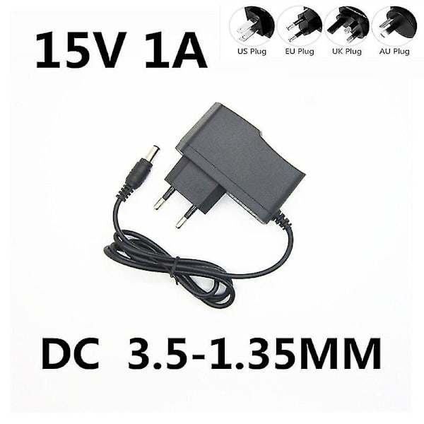 AC/DC-sovitin DC 15 V 1 A 1000 mA AC 100–240 V