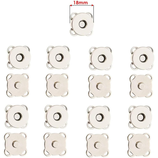 18mm Magnetic Fasteners for Sewing, 10-pack