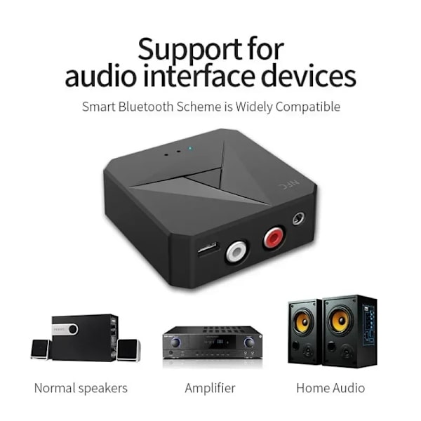 Bluetooth RCA/AUX-sovitin – NFC-anturi