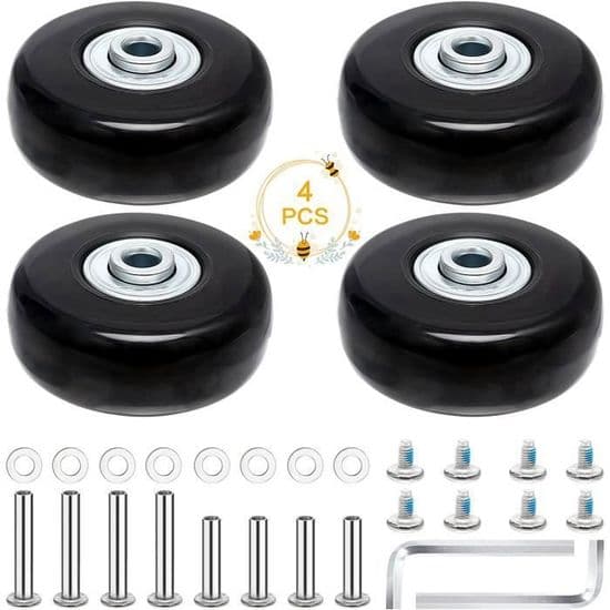 Erstatningshjul til kuffert, 4-delt bagageerstatningshjul, 50x18 mm par bagageerstatningshjul
