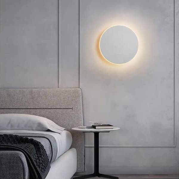 Pyöreä LED-seinävalaisin - Kosketuskytkin - Ø 18 cm - Kolmivärinen valo