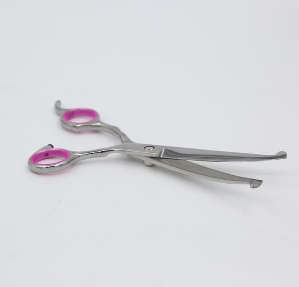 Hundsax böjd 19 cm Silver/Rosa