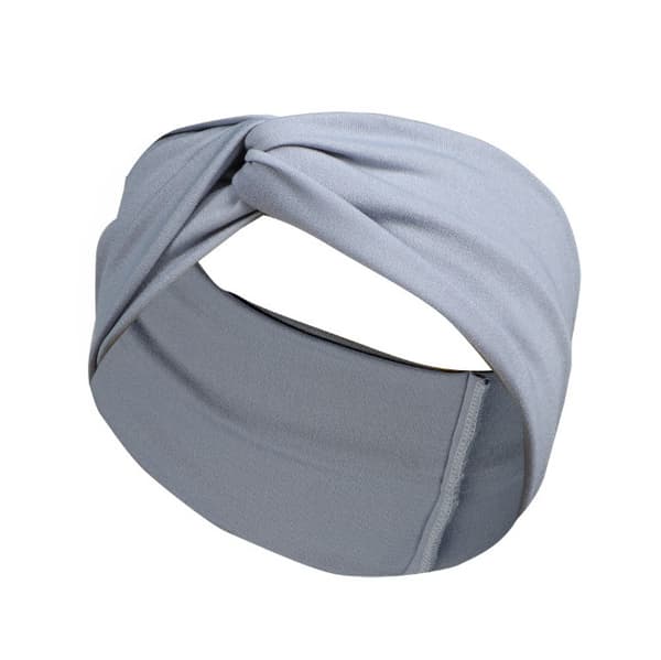Soft & Stylish: Hair Tie with Cross Design in Solid Black Grey