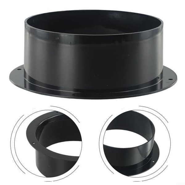 150 mm Rørforbindelse - Sort - ABS - Vægflange