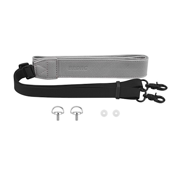 PU Control Accessory Shoulder Strap with Lanyard, RC Strap for DJI RC 2/Pro Grey