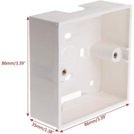 86x86 mm PVC vægmonteret samledåse til afbryderstikbase.