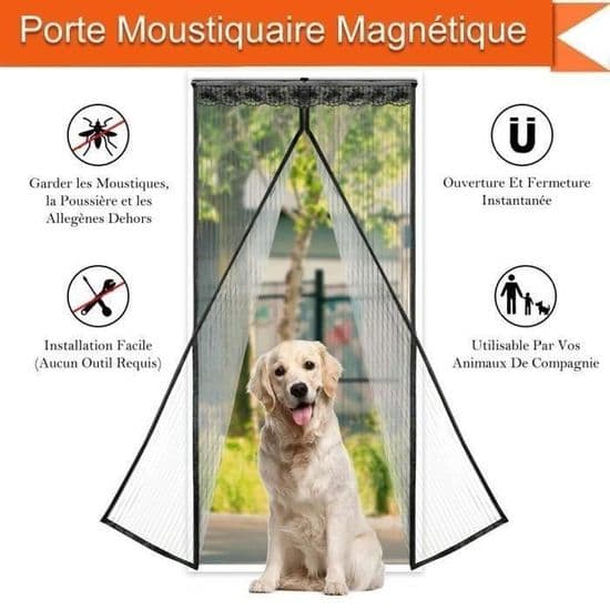 Justerbart magnetisk myggnett 210x90cm Anti-mygg