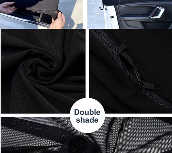 Mosquito net with zipper for car front windows (main and extra)