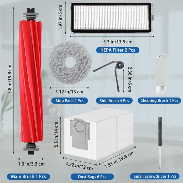 Replacement Kit for Roborock Qrevo Series Robot Vacuum Cleaner - Keep Your Vacuum in Top Condition