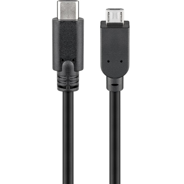 USB-C™ to Micro-B Cable, OTG, 0.6 m, Black