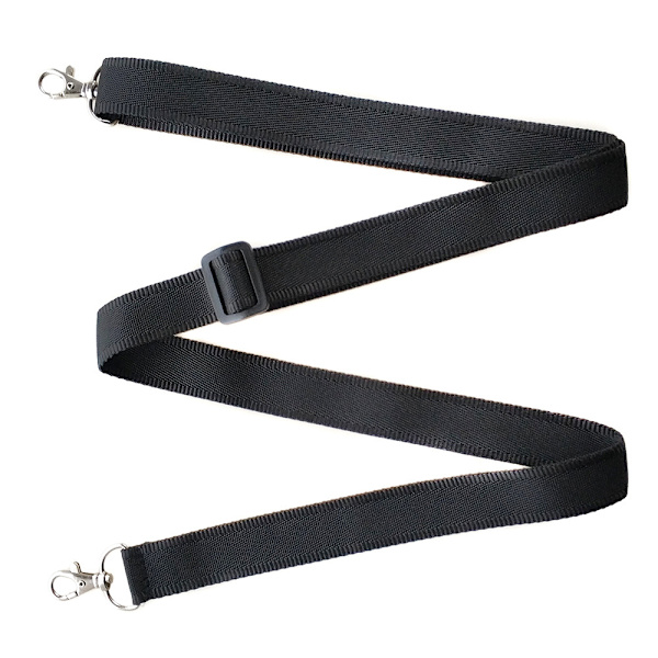 Adjustable Shoulder Strap with Metal Buckles Black