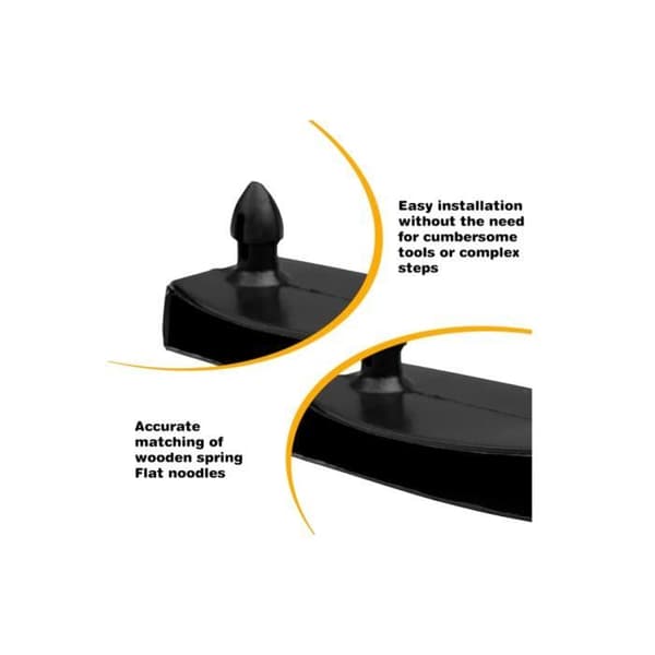 Ribbottenstöd - 50-pack - Högdensitetsplast - Svart - Slitstark