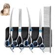 Pälsvårdssaxar - Professionella - 5-pack - Ergonomiska - Metall - För hundar