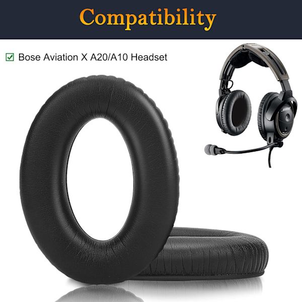 Ørepuder til Bose Aviation X A20/A10 1 par Sort
