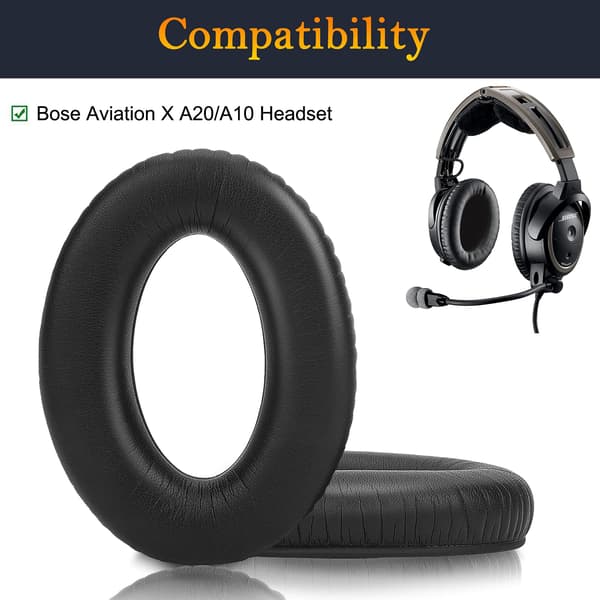 Øreputer for Bose Aviation X A20/A10 1 par Svart