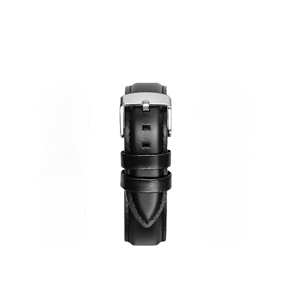 Klassisk urrem i ægte læder til DW-ure - 19 mm sort Black