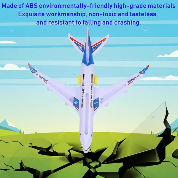 A380 Fly 43cm Elektrisk Modell med Lyd og Lys Leke Fly