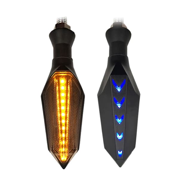 Super Bright LED Blinklys til Scooter Motorcykel Modifikationstilbehør Flydende Vand 12V
