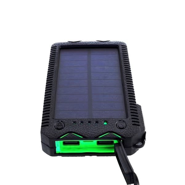 Solcelle PowerBank / Lader - 10.000 mAh Solcellelader