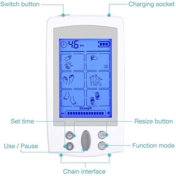 ELEKTROSTIMULERINGSAPPARAT TENS elektrostimulator muskelelektrostimulator for smertelindringsterapi 68