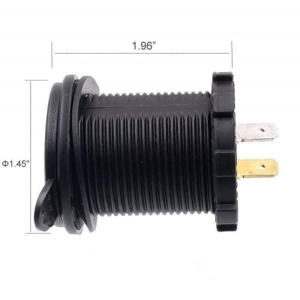 4. 2A 2-ports USB billader med 12V voltmeter for båt (rød) LBQ29
