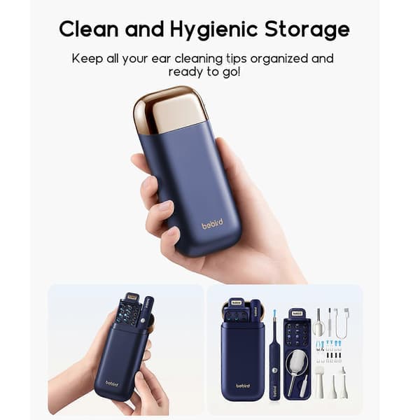 Visuel Ørevoksfjerner Plus I35R Dybblå 230mAh 14,5x6,5x2,5cm