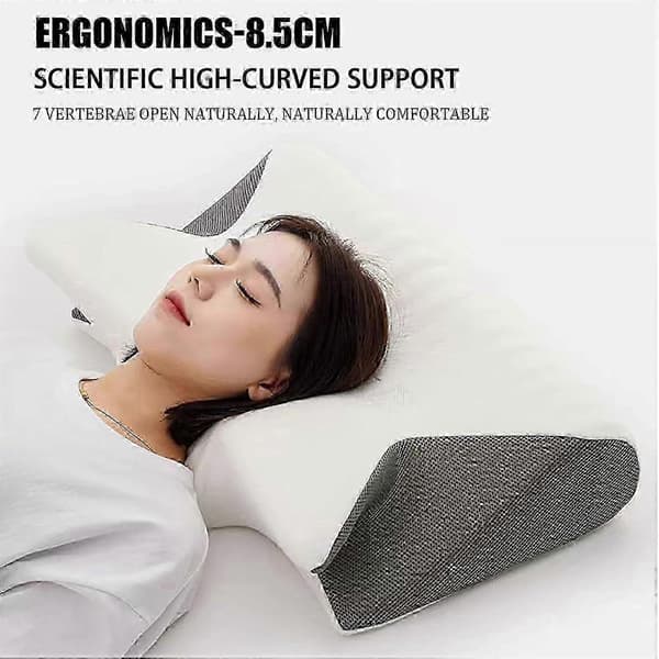 2-i-1 ortopedisk pute, memory foam, ergonomisk kontur