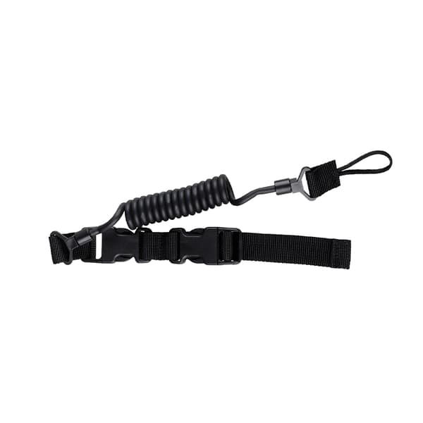 Tactical Spring Rope Retractable Keychain - Anti-Loss Key Holder Black
