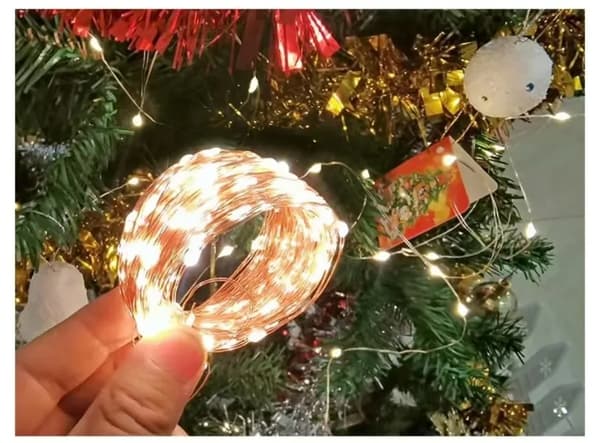 Vandtæt USB LED-lys, kobbertrådsmodel med USB sort varm farve 3m 30 lys