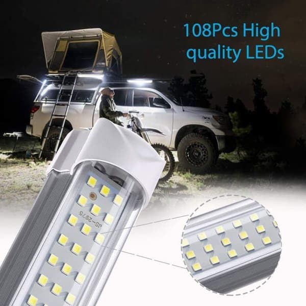 108 SMD LED-stripe - 2200LM - 12V - Vanntett - Aluminium