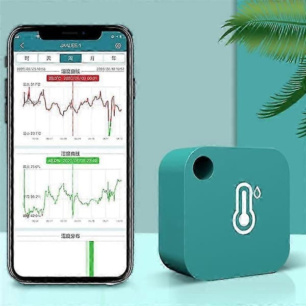 Wifi Temperatur Sensor Overvåking Bluetooth Trådløst Termometer Hygrometer Fjernovervåking Varslingsapp