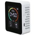 Hjemme luftkvalitetsdetektor Multifunksjonell CO2-temperatur-fuktighetsmonitor PPM TVOC-sensor Hvit