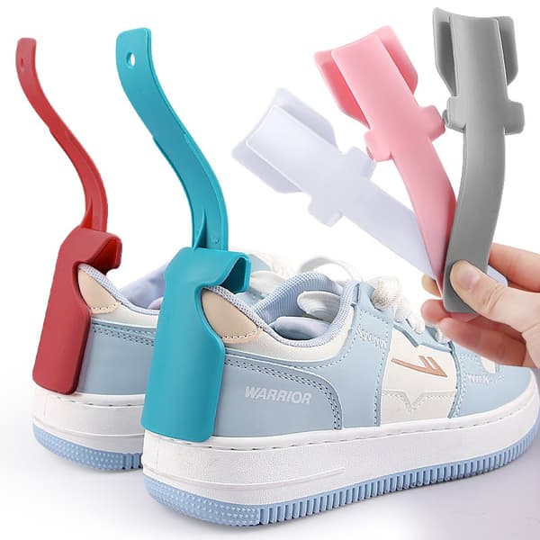 Practical Shoehorn 2-pack in PP Plastic for Easy Shoe Care and Comfortable Use Blue Blue
