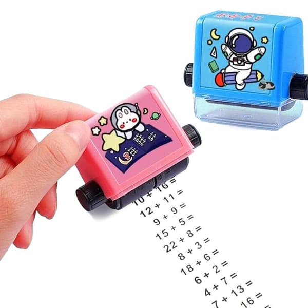 Matematikkstempel - Addisjon/Subtraksjon/Multiplikasjon/Divisjon Pink