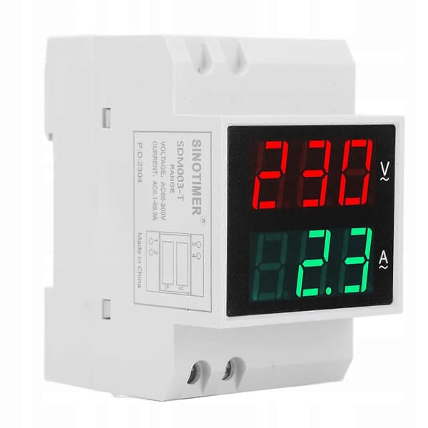 100a Din Digital Voltmeter Din Skinne Måler