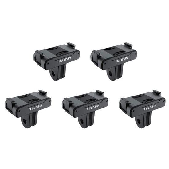 5X Actionkamera Tilbehør Dobbel Klo Magnetisk Adapter for Action 3 Adapter Svart