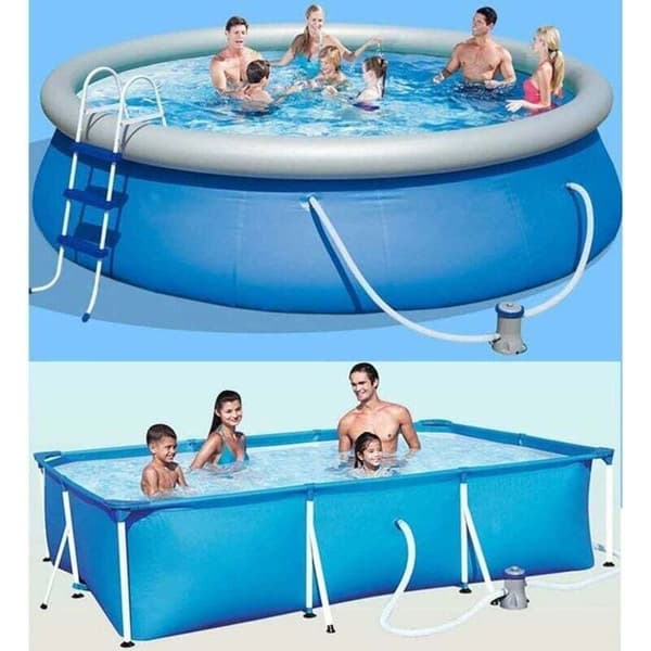 Transparent PVC pool sugslang - Längd 150 cm - Diameter 32 mm - 2 stycken - Snabb installation