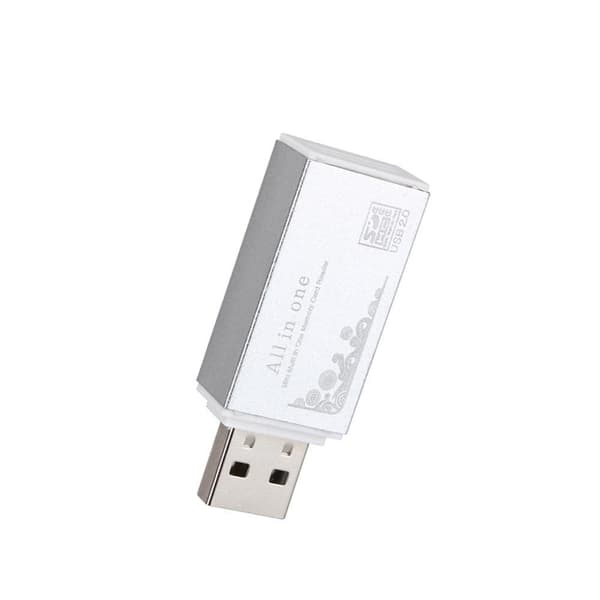 Kompakt USB Minnekortleser | 4 i 1
