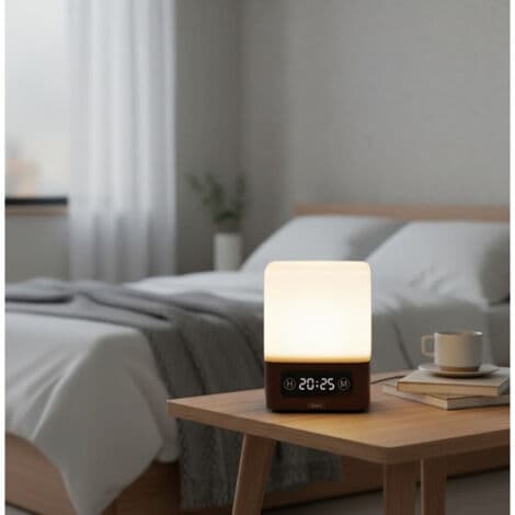 Moderne Elegant LED Bordlampe med Nattdisplay Q-led314