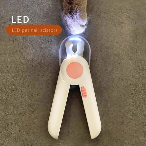 Professionel LED negleklipper - Pink - Til hunde og katte