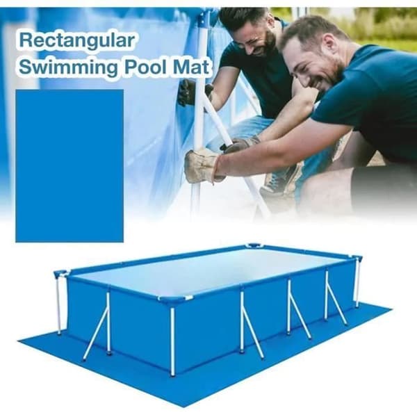 Poolunderlagsmatta, 4,5 x 2,5 m, blå