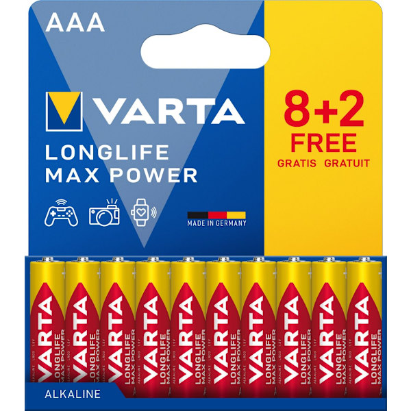 Longlife Max Power AAA 10-pack (8+2)