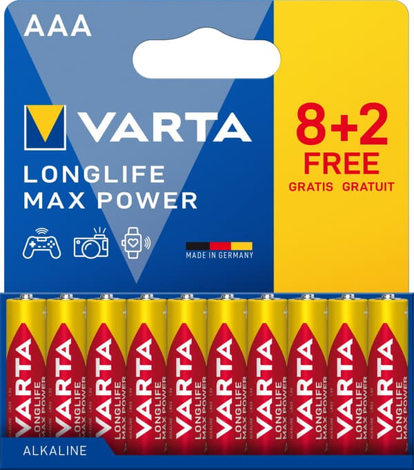 Longlife Max Power AAA 10-pak (8+2)