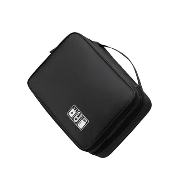 Storage Bag - Triple Layer for Efficient Organization Black Grey