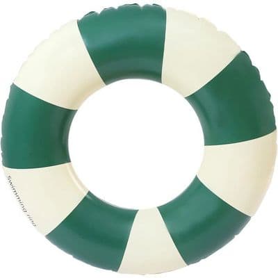 Uppblåsbar simring för vuxna - Simring Poolboj - för strandsemester - Innerdiameter 35 cm (grön)
