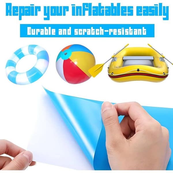 20 rektangulära poolreparationslappar, PVC-poolreparationslappar, rektangulära lappar...