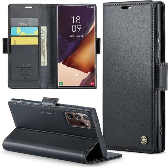 Fodral för Samsung Note 20 Ultra PU Läder Plånboksfodral med Magnetiska Kortplatser och RFID-skydd, Stöldskydd Folio