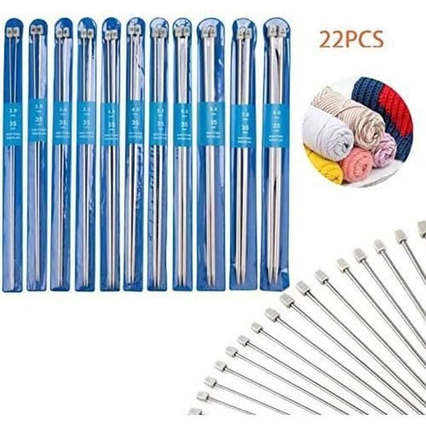 Stickor, set med 11 par - Rostfritt stål - 36 cm - Olika storlekar
