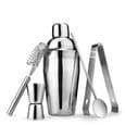 Bartillbehör - 5 delar - Rostfritt stål - 750 ml shaker - 20/40 ml jigger - 17,5 cm sil
