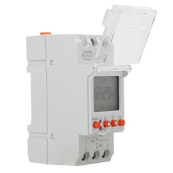 Tidsbryter 24 Timer Digital Analog Programmerbar LCD Bakgrunnsbelysning Din Skinne.